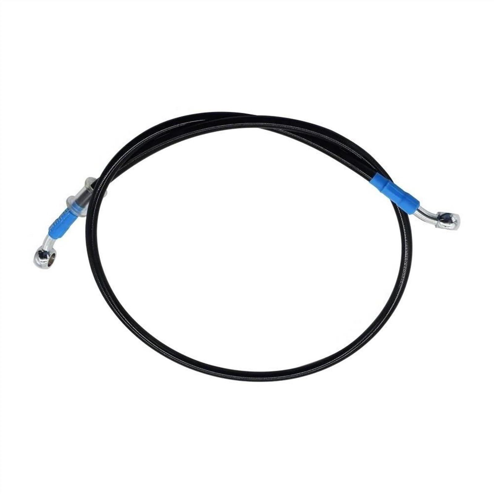 Ksxzw Black- Silver Motorbike Part 100Cm Motorcycle Brake Oil Hose Line Pipe Hydraulic Reinforced Stainless Steel Braided