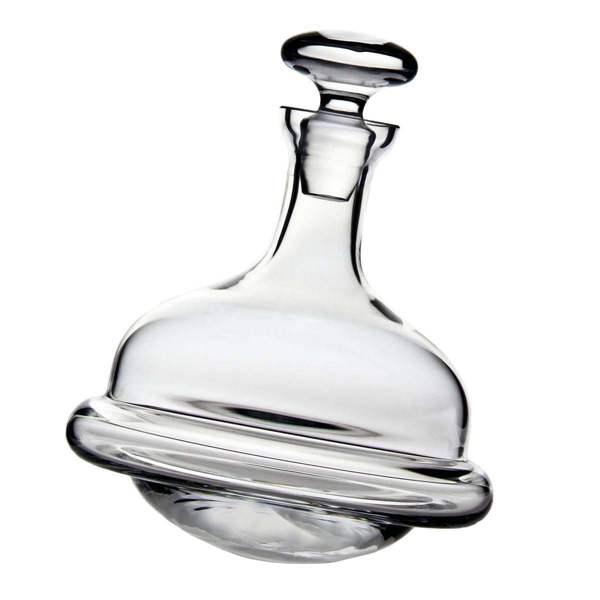 KROSNO Karafka do Whisky i Bourbona Kolekcja Roly-Poly, 750 ml | Szkło Kryształowe Bezołowiowe, efekt bujania się, oryginalny design, delikatne mycie ręczne, prezent