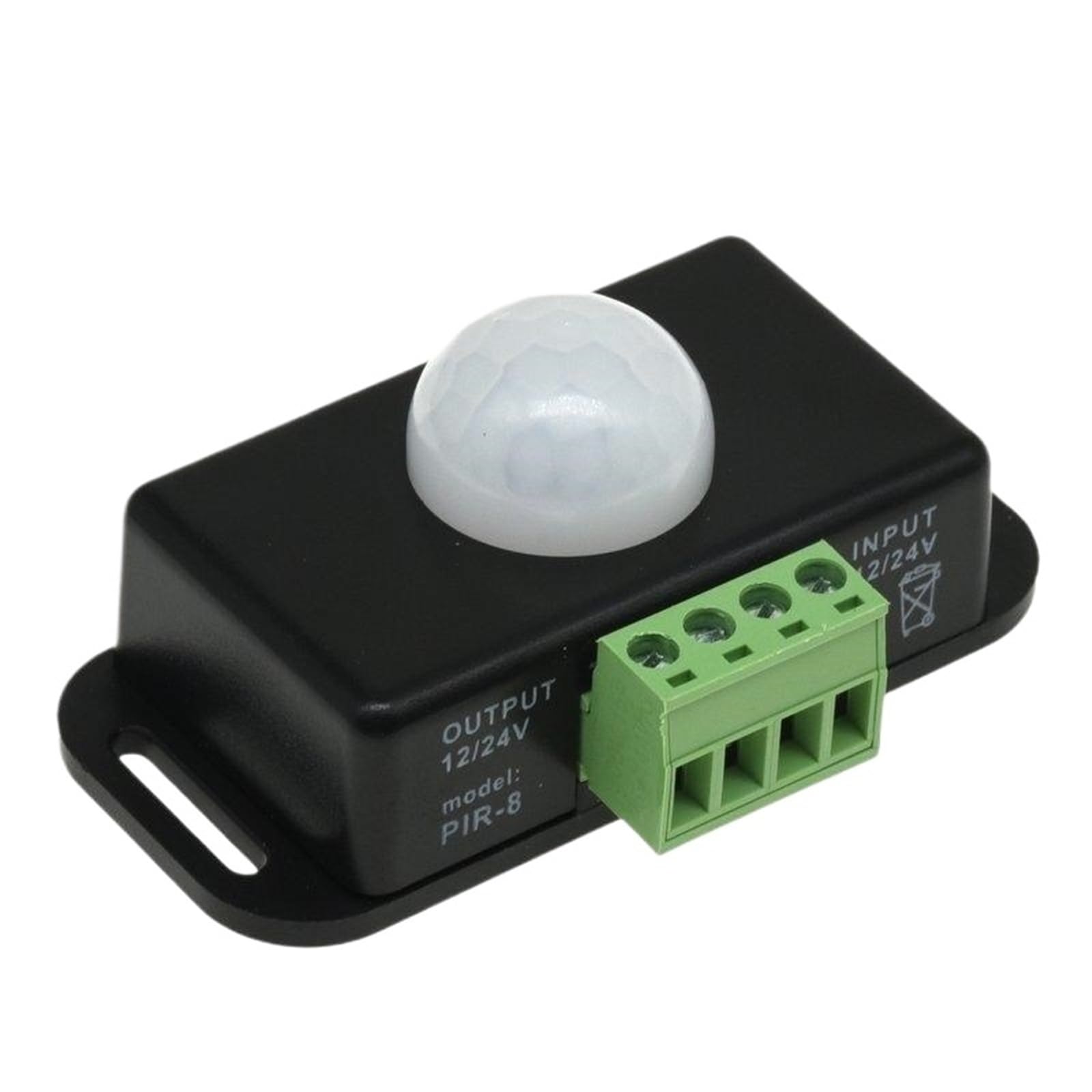 Interruptor de sensor de movimiento PIR automático ajustable de 12 V a 24 V y 6 A con detector infrarrojo IR, módulo de interruptor de luz for tira de luces LED.