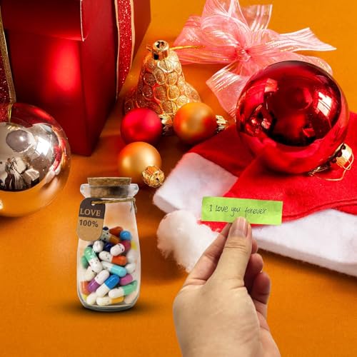 Jieddey Kapselbriefe,199 Pcs Informationskapselbrief Nachricht Kapselflasche Postbriefkapsel Geschenke für Liebhaber und Freunde