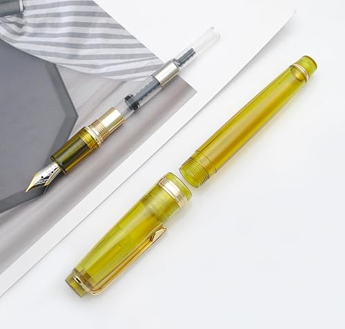 Miniatura 3 de JINHAO 82 Pluma estilográfica (amarillo atardecer transparente, punta fina 0.020 in)