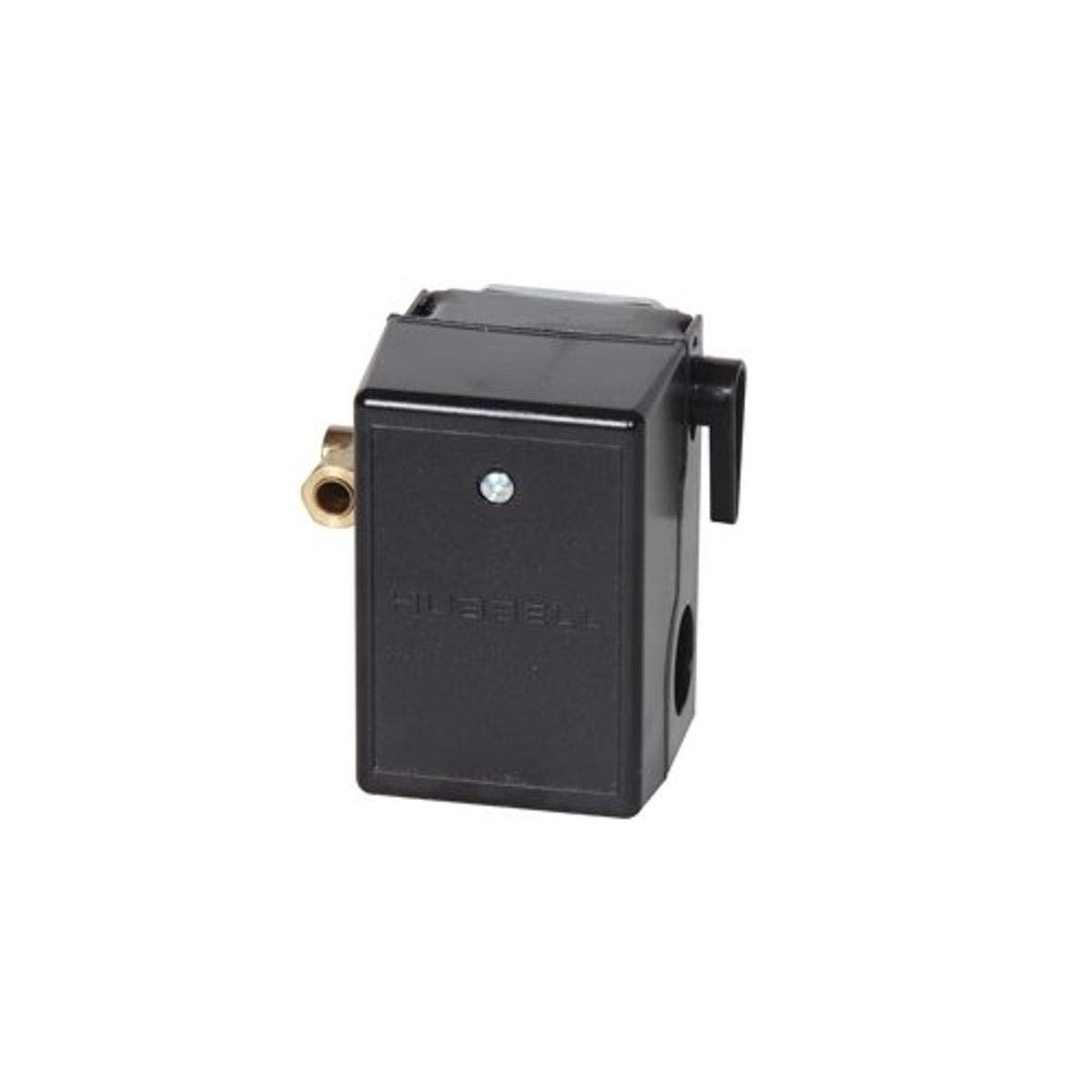 69JF6LY Hubbell Pressure Switch, with Unloader and On/Off Lever, 80-100 psi, 1/4" FPT, 60 psi Min Cut in, 110 psi Max Cut Out, 15-25 psi Differential