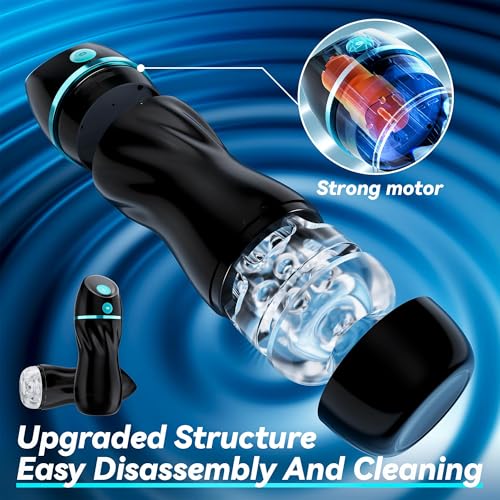 Image of EINSEO AI Interactive Sucking Male Masturbators - 7 Vibration & Suction Hands Free Pocket Pussy Male Stroker with 3D Realistic Textured, Blowjob Toy Penis Pump Adult Male Sex Toys for Men Sex Machine