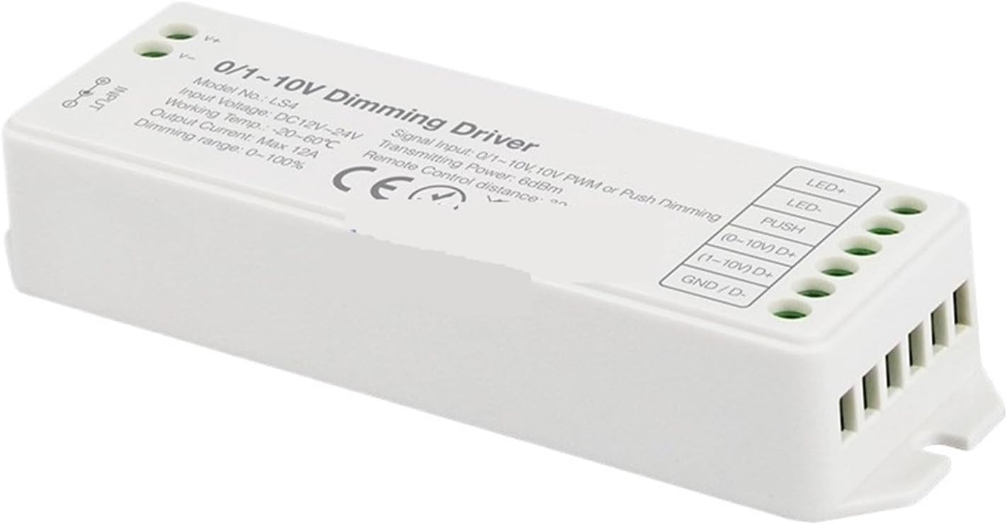 0-10V dimmer LS4 synchronous dimming Supports 2.4G Remote Control + Mobile Phone Control 0-10V Signal LED Controller(01 10V dimmer)