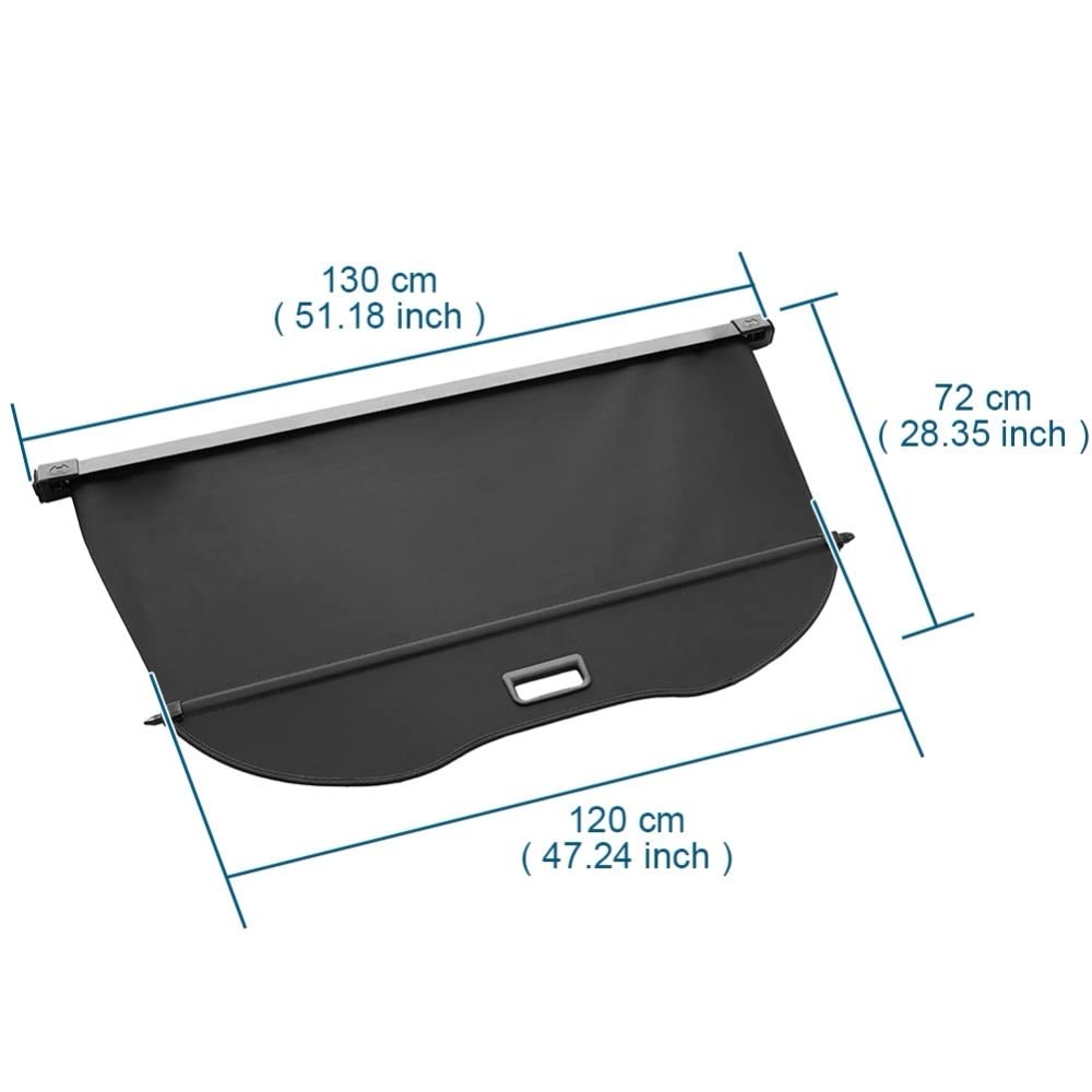 Coffre Arrière Voiture Cargo Couverture Bagages Sécurité Ombre Bouclier Rideau Rétractable Cargo Cover pour N&issan pour X-Trail 2014 2015 2016 2017 2018