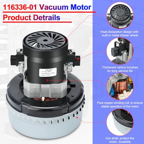Atsmk 116336-01 116336-00 Vacuum Motor Replacement with 566 Gasket by Atsmk - Image 3