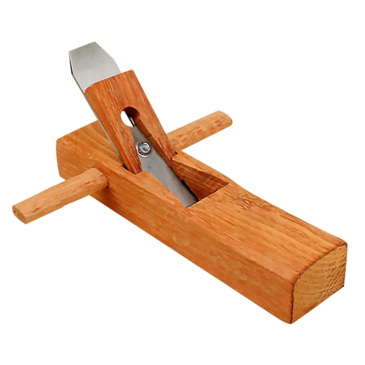 Cepillo de Mano para Carpintería Doméstica, Acero y Madera