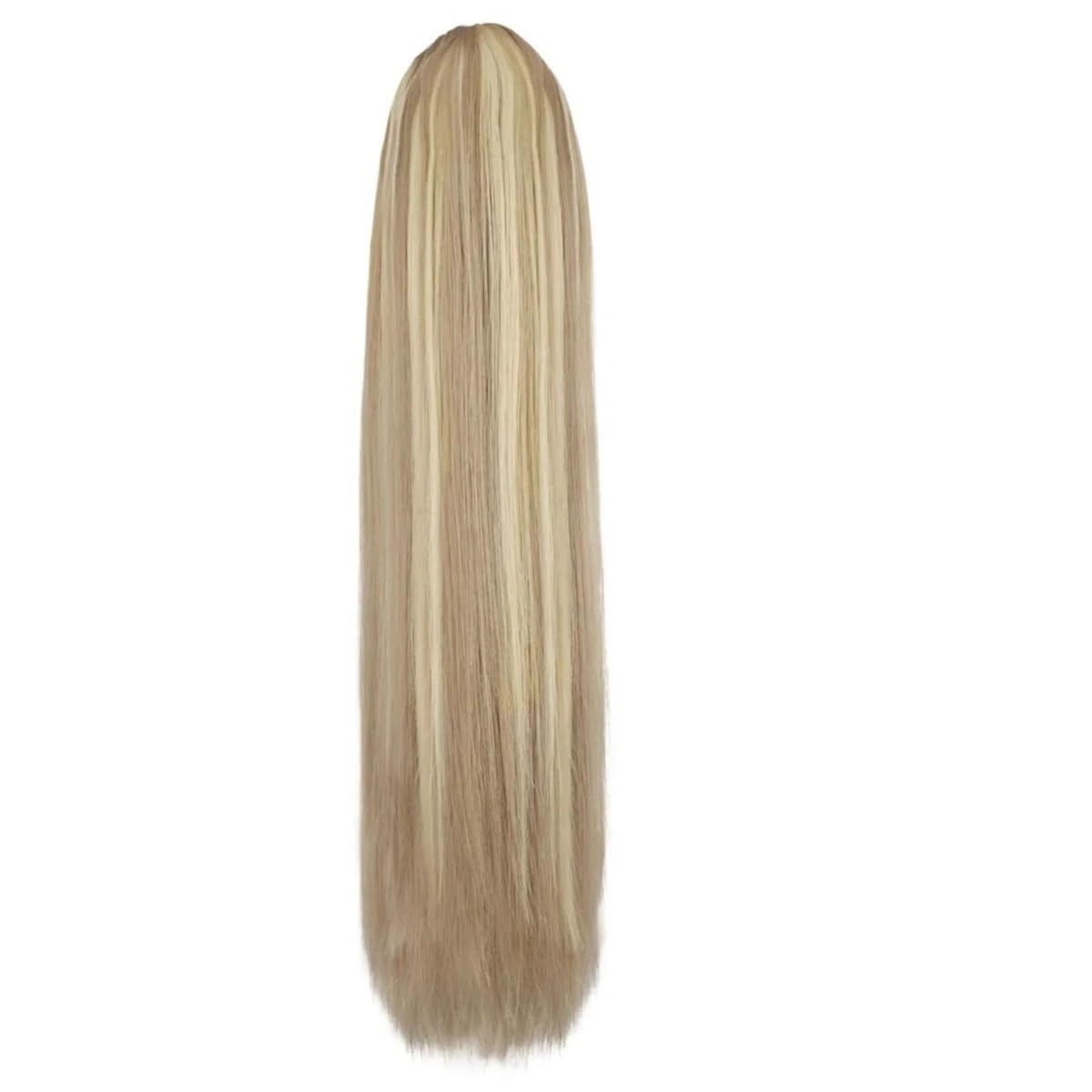 Mieszany jasny blond długi kucyk 120 g ze sznurkiem, przedłużanie włosów ludzkich włosów Daily Wear (26 cali)