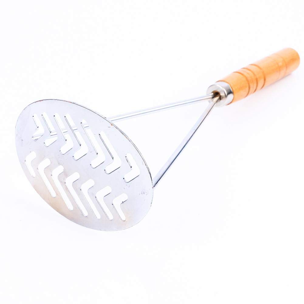 Tossper 1Pc Potato Masher, Stainless Steel Fruit Vegetable Masher, Garlic Press, Cooking And Kitchen Gadget