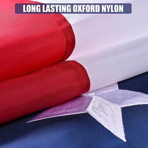 Vicdria North Carolina State Flag 5X8 Ft, Deluxe Embroidered Heavy Duty Nylon Durable Nc Outside Flags, Indoor/Outdoor, Sewn Stripes And Brass Grommets #TOP2