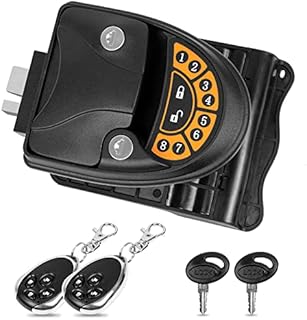 BEETRO RV Lock Keyless Entry, Keyless Entry RV Door Lock Latch Handle for Travel Trailer Camper, Keyless Entry Camper Lock with Deadbolt, Backlit Keypad, 2 Wireless Fobs, 2 Keys