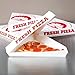 Paperboard White Pizza Slice Clamshell Food Container with "Gourmet Pizza" Print, 9-1/4" Length x 10" Width x 1-3/4" Height (Case of 400)