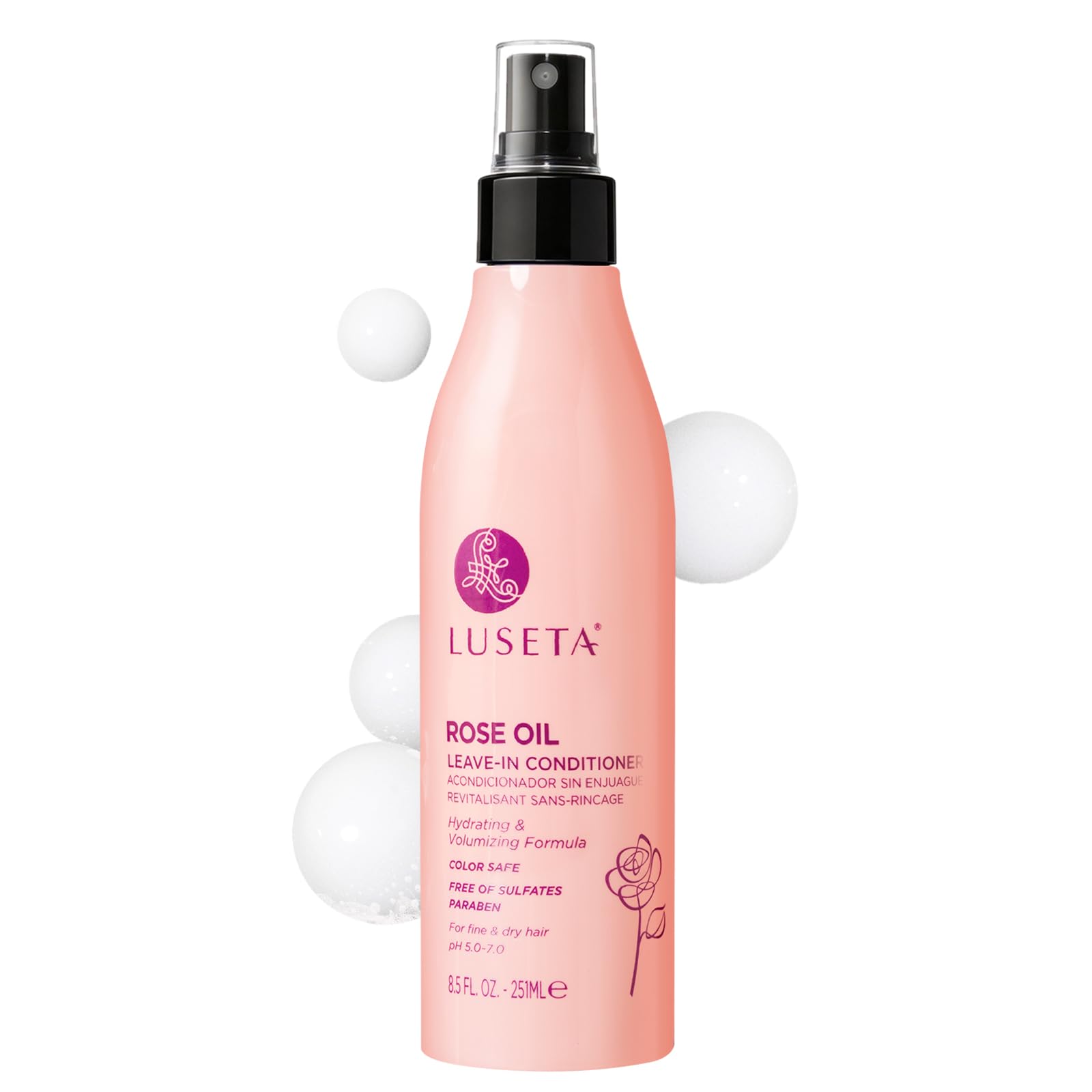 Amazon.com : Luseta Rose Oil Leave-In Spray – Smooths Fine Hair