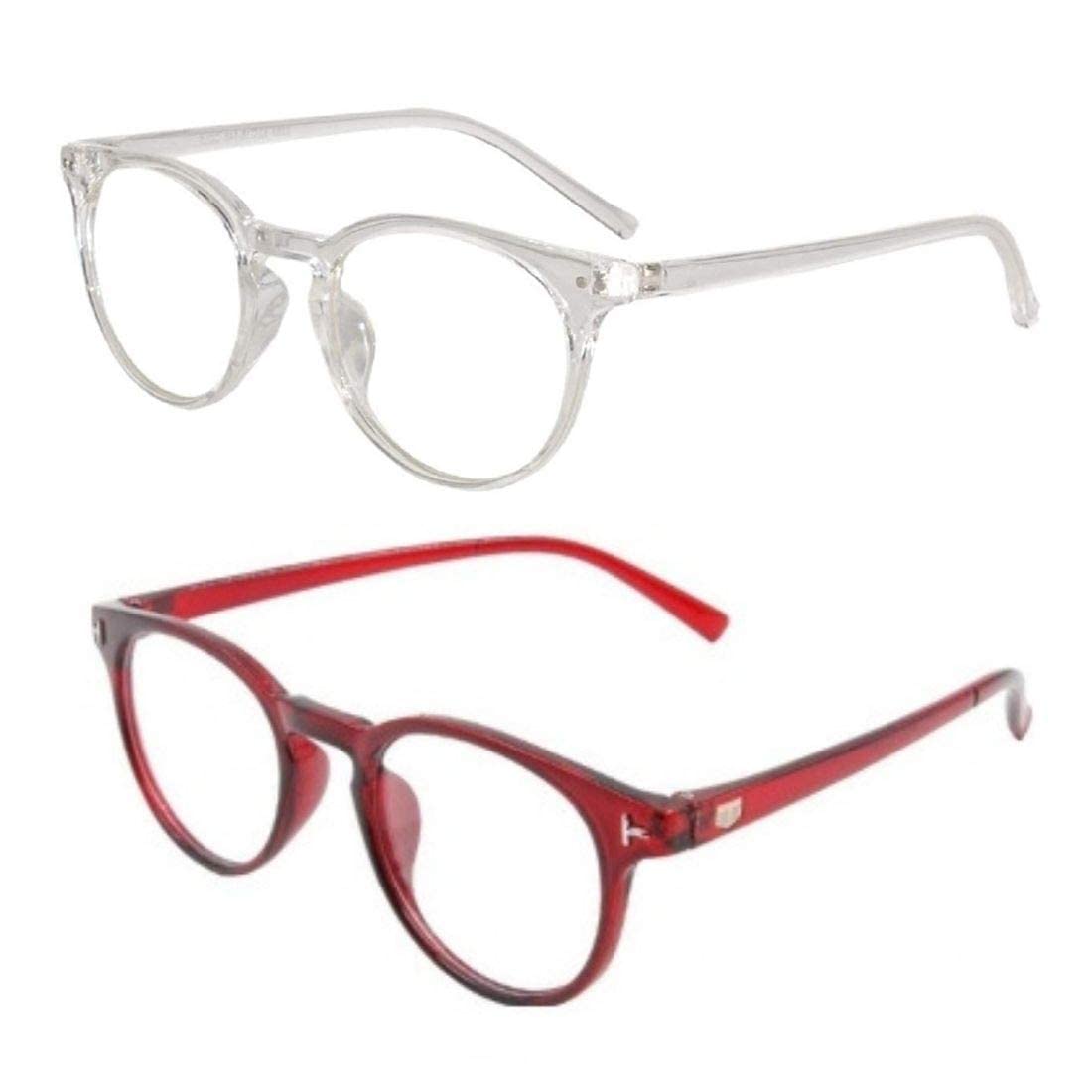 RYNOCHIAnti Glare Computer Blue Light Blocking Glasses blue ray Eye glasses Fashionable Men and Women Clear ARC Lens (Pack of 2)