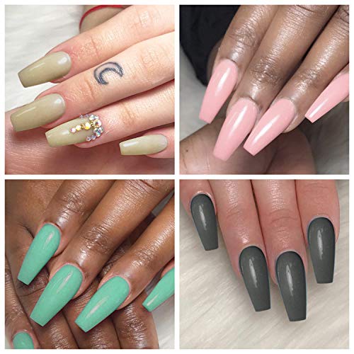 Nail Dipping Powder Starter Kit ULG Dip Powder 6 Colors Acrylic Nails Powder System for French Nail Manicure Art Set with Base, Activator, Top and Brush Saver No UV LED Required