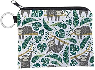 1PC Sloth Coin Purse Printing Animal Wallet Cartoon Change Pouch with Zipper Design for Little Boy Girls