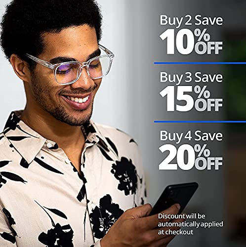 Image of Readerest Blue Light Reading Glasses - Lightweight Computer Glasses w /Spring Hinges - UV Protection, Anti Glare & Eye Strain