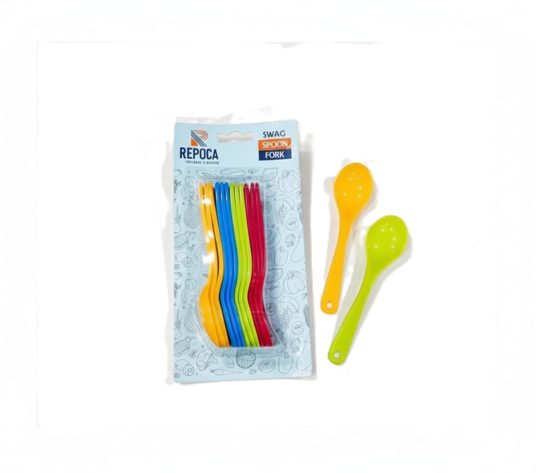Baby Feeding Spoon Set | Soft Plastic Table Spoons | Toddler & Kids Mealtime Utensils | BPA-Free & Dishwasher Safe (Pack of 12)-image-1