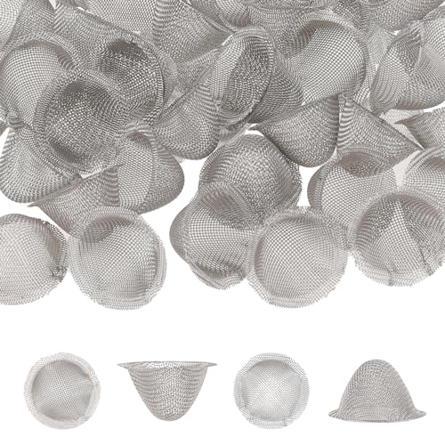 40 Pieces 3/4 Inch Bowl Screens Filters, Stainless Steel Mesh Clean Screens with Tapered Design...