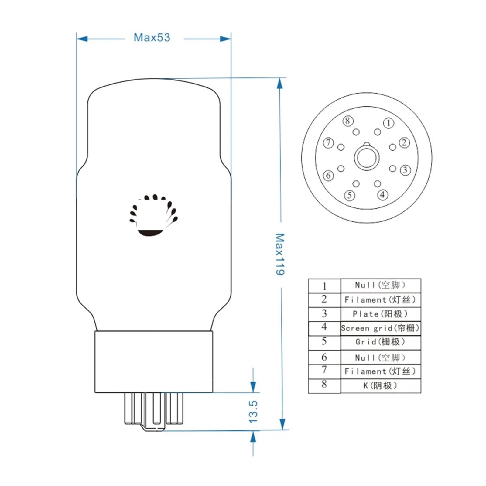 LHXEQJAM KT88-TII Vacuum Tube Replaces KT88 KT120 6550 KT90 HiFi(1PCS)