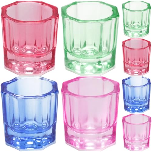 8 piezas vasos de vidrio para manicura miniatura 1