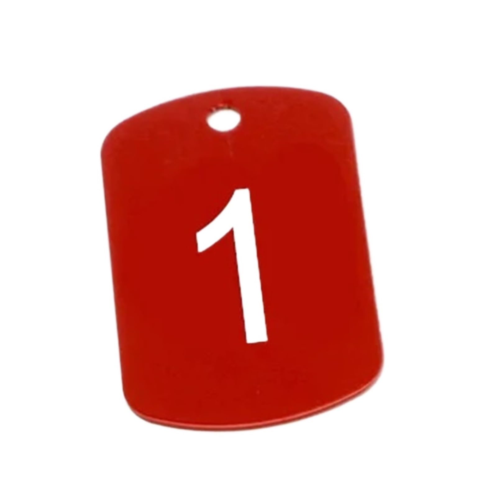 Etiqueta De Número, Placa Aluminio Rectangular, Llavero Personalizado, Tarjeta Identificación Club, Serie Antipérdida(Red,101-200)
