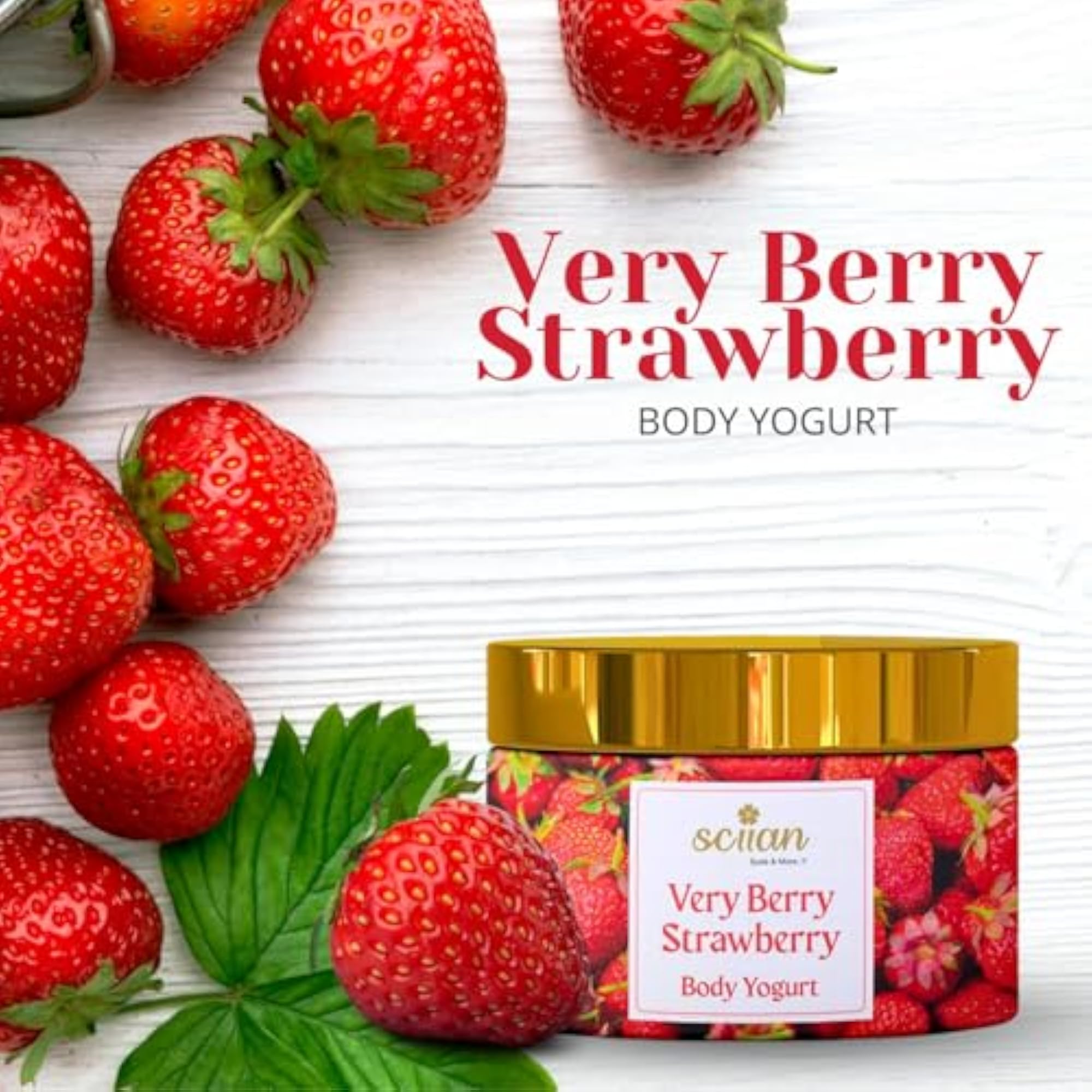 Strawberry Body Yogurt, Hydrating Yogurt Cream for All Skin Types