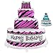 DIWULI, Pallone Gigante XXL Happy Birthday, Pallone in Foil per Torta, Pallone di Compleanno Divertente, Pallone in Foil Rosa, Compleanno, Compleanno per Bambini, Festa, Decorazione