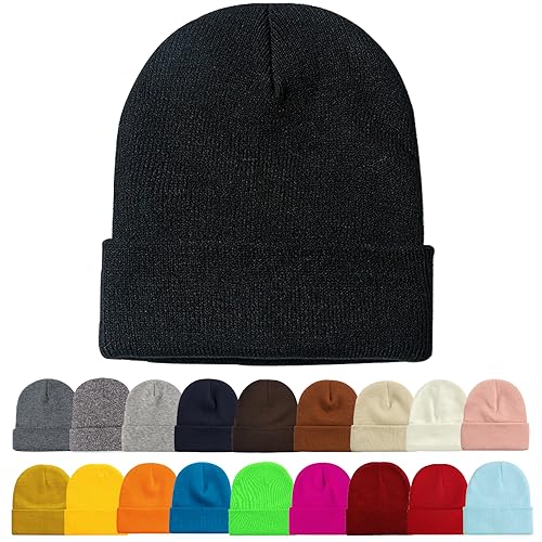 Image of ZOORON 1&2 Pack Beanie for Men Women Slouchy Beanie Hats Winter Knit Caps Soft Ski Hat Unisex