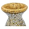 Zorigs Vase – Made of Terracotta with Yellow Tan Glass Mosaic Pieces – Exquisite Home Decor Accent Piece – 18 x 10 Inches - for Hallway, Bedroom, Living Room - Image 4