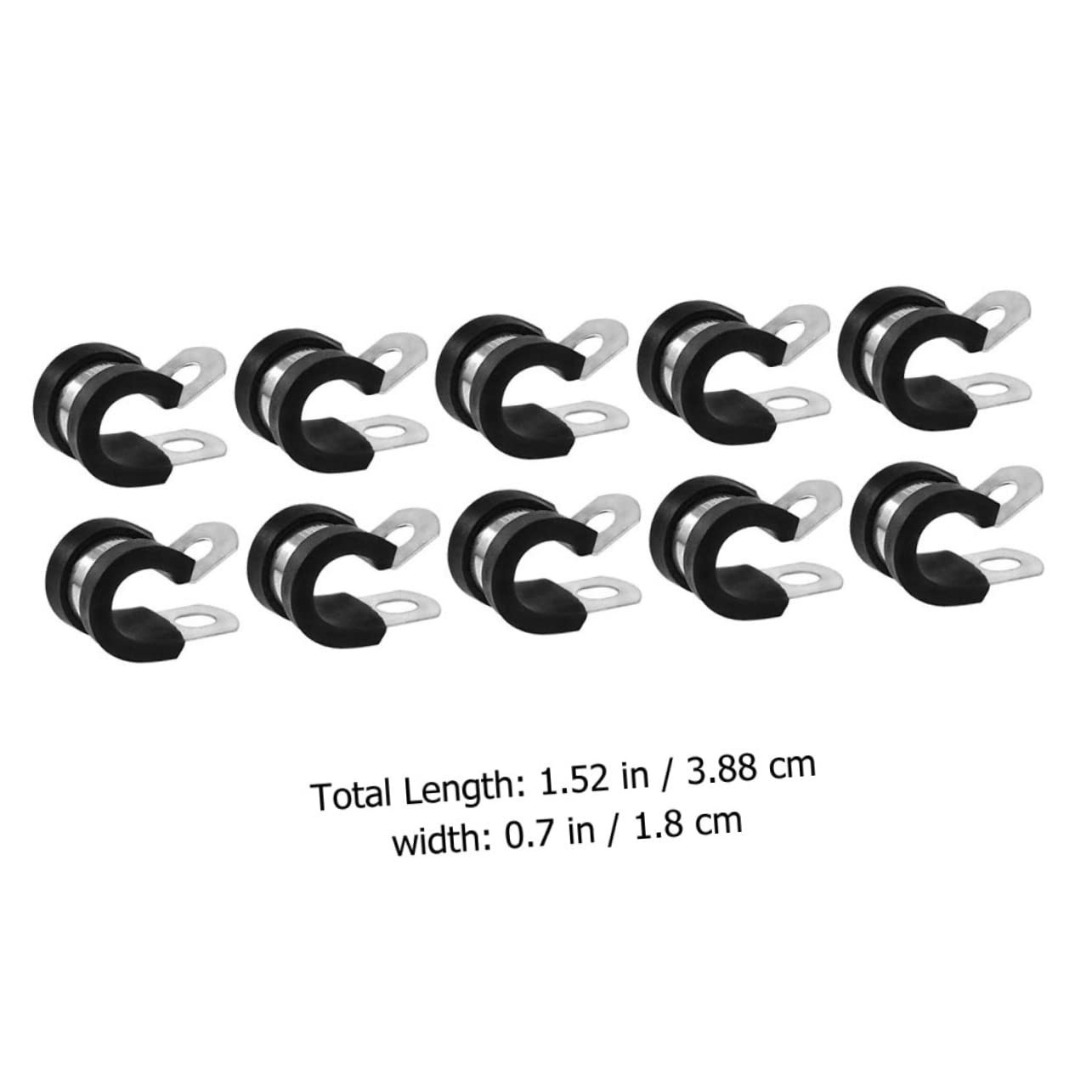 SEWOART 20pcs Hose Clamp Maintenance Clamp Outdoor Wire Clamp Wire Clips Hose Clip Clamp Wire Cable Pipe Tube Clamp Insulated Pipe Clamp Cable Management Clips Cable Clamp Stainless Steel