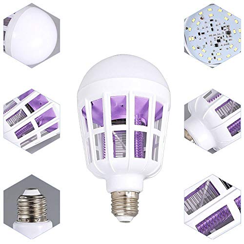 Kit 6 Lampada Led 15w Mata Mosquito Insetos Branco Bocal E27