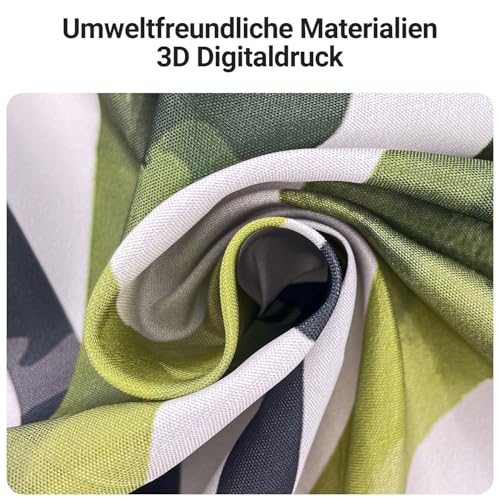Lerores Shower Curtain, 200 x 200 cm, Leaves Line, Weighted Hem, Anti-Mould Textile, Water-Repellent - Image 3