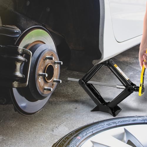 2 Tonnen (4409 lbs) Scherenwagenheber mit arbeitssparendem Ratschenschlüssel für die meisten...
