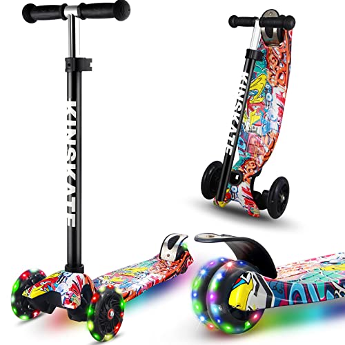 Patinete Niños con 3 Ruedas LED para Niño y Niña de 3 a 12 Años Scooter Infantil Manillar de Altura Ajustable de 68 a 79 cm (Zimu) Cover