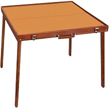 Portable Game Surface Mahjong Table Folding Tabletop Wooden Board Rectangular Desk With Carry Handle and Metal Latch for Patio Games backyard leisure outdoor gatherings