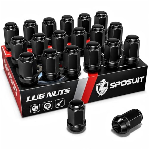 Image of Sposuit M12x1.5 Lug Nuts - Replacement for 2001-2006 /2014-2016 Acura MDX, 2006-2024 RDX, 1999-2008 TL, 2014-2020 TLX - Closed End Black Lug Nut(20 Pcs)