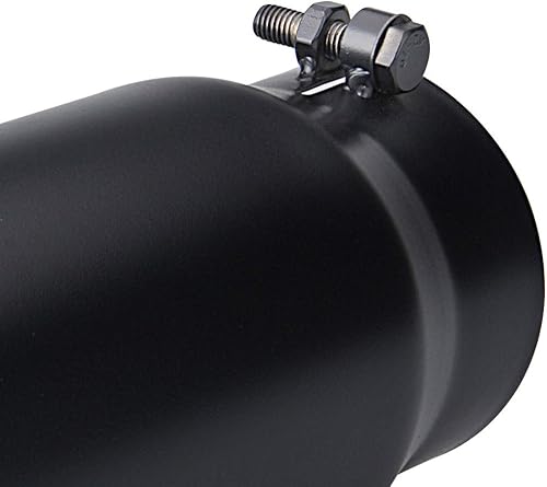 Miniatura 5 de LCGP Punta de escape diésel de 4 a 5 pulgadas, longitud total de 12 pulgadas, diseño de perno en la punta trasera del camión, recubrimiento en polvo