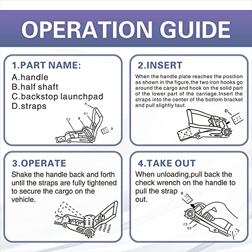 Ratchet Tie Down Straps Set 2 Inch 16 Ft 11,000 Lbs Break Strength Heavy-Duty Cargo Straps Double J Hook For Moving Appliances Lawn Equipment And Motorcycles 4 Pack Yellow (Orange) #TOP7