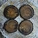Dark Stain Wood Drink Coasters – Set of 4 or 6 for Beer, Coffee, Tea or Any Beverage - Table Coaster to Protect Furniture Room Decor – Natural Handmade Eco-Friendly Absorbent with Dark Stain