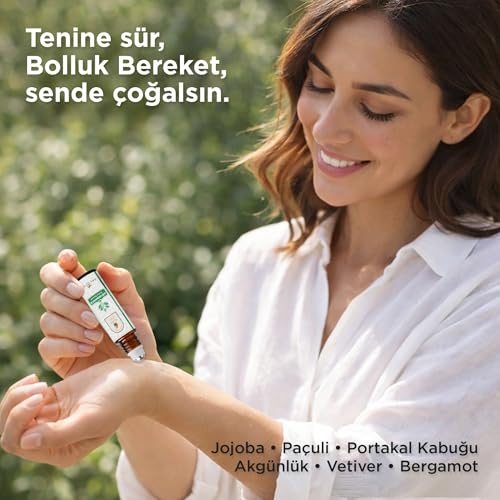 Abundance Bolluk Bereket Yağ Bazlı Parfüm Roll-On 10 ml – Alkolsüz,%100 Saf Uçucu Yağlar, Unisex