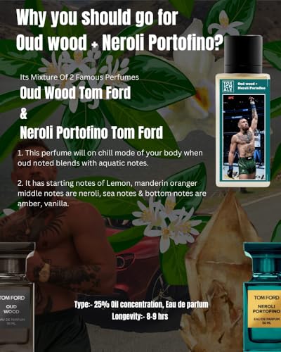 Image of TOXICMALE Oud wood + Neroli Portofino | Perfect Long lasting Men's perfume for office | perfumes for men | Gift for him | TMA34 | 50 ml perfume | TM Perfume House