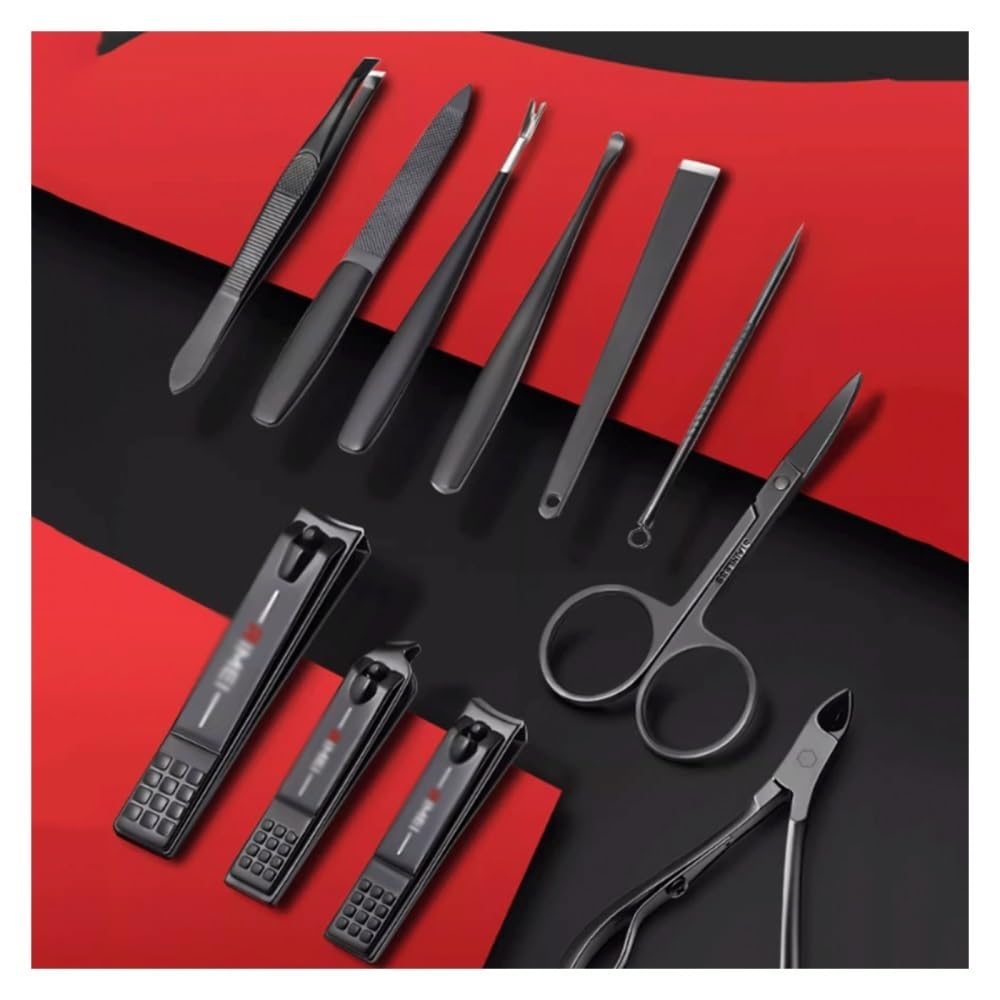 11-częściowy zestaw obcinaczy do paznokci zestaw obcinaczy do paznokci duże obcinacze do paznokci luksusowe przenośne obcinacze do manicure narzędzia do pedicure stopy obcinacz do paznokci i obcinacz