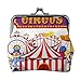 ZUNPNG Lustige Zirkus-Clowns-Geldbörse mit Ballonschnalle, Leder, Vintage-Tasche, Kiss-Lock Kleingeldbörse für Frauen und Mädchen