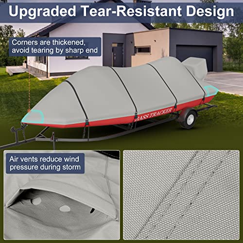 Zuihao 100% Waterproof 800D Bass Boat Cover 16' - 18'5" With Motor Cover #TOP3