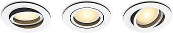 Philips Hue Milliskin Recessed Spotlight, 90mm, Pack of 3, White [Energy Class E]