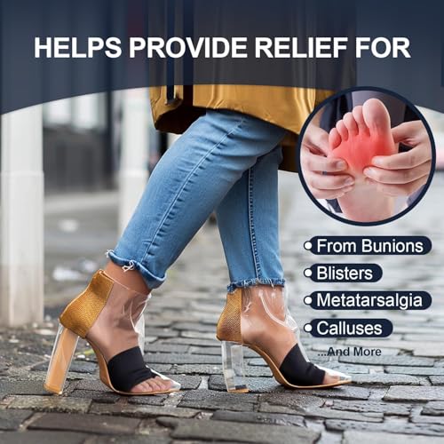 Image of forefoot pads for pain relief hallux valgus support for bunion forefoot Sleeve pads, metatarsal pads for men and women with ball of foot cushion (1 pair) (Black)