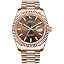 Brown -Rose gold band
