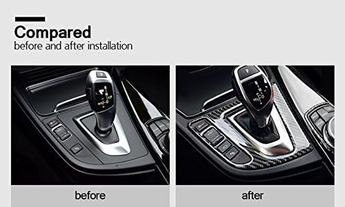 Carbon Fiber Console Gear Shift Box Cover Trim for BMW 3 Series F30 F31 2013-2018