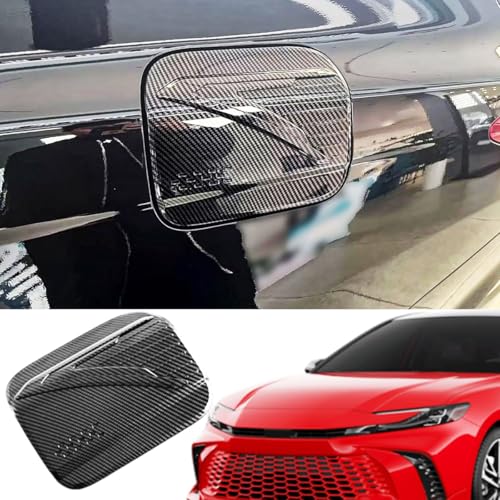 Fuel Tank Cover,SAUWU Compatible with Toyota Camry 2025 2026,ABS Oil Cap Gas Cover Trim Exterior Car Accessories,Carbon Fiber Look